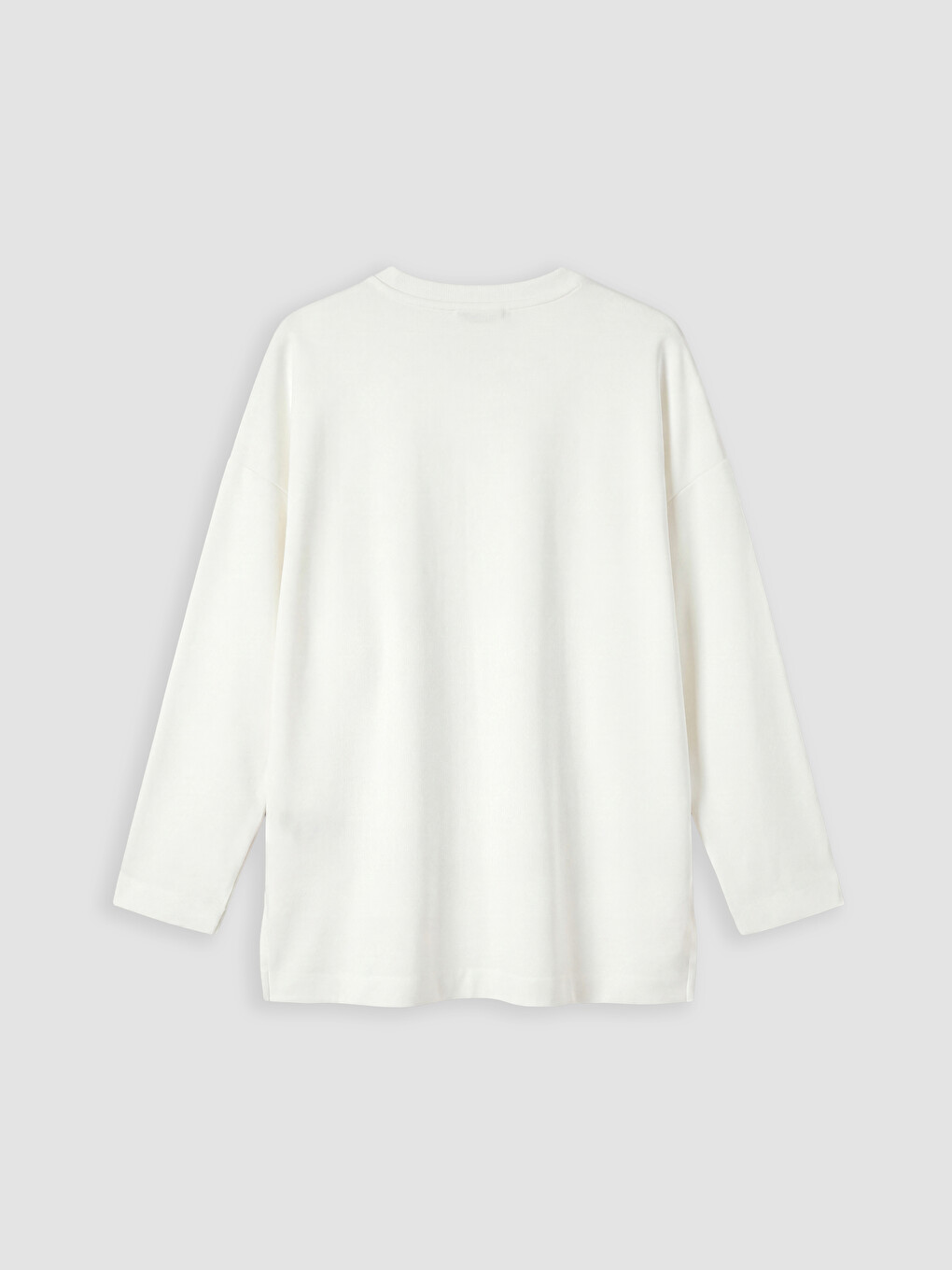 Beyaz Payetli Oversize Soft Touch Kadın Tunik-2