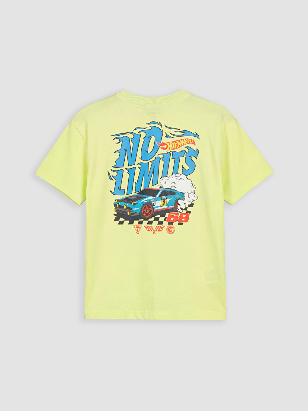 Yeşil Bisiklet Yaka Hot Wheels Baskılı Erkek Çocuk Tişört-2