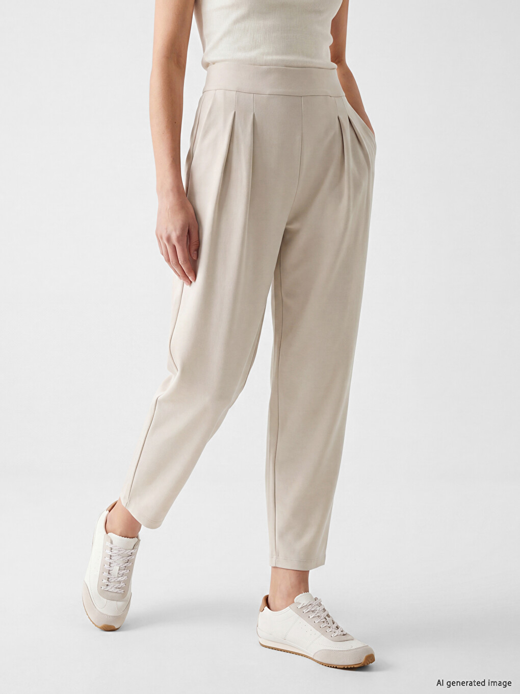 Elastic Waist Soft Touch Women's Sweatpants-1