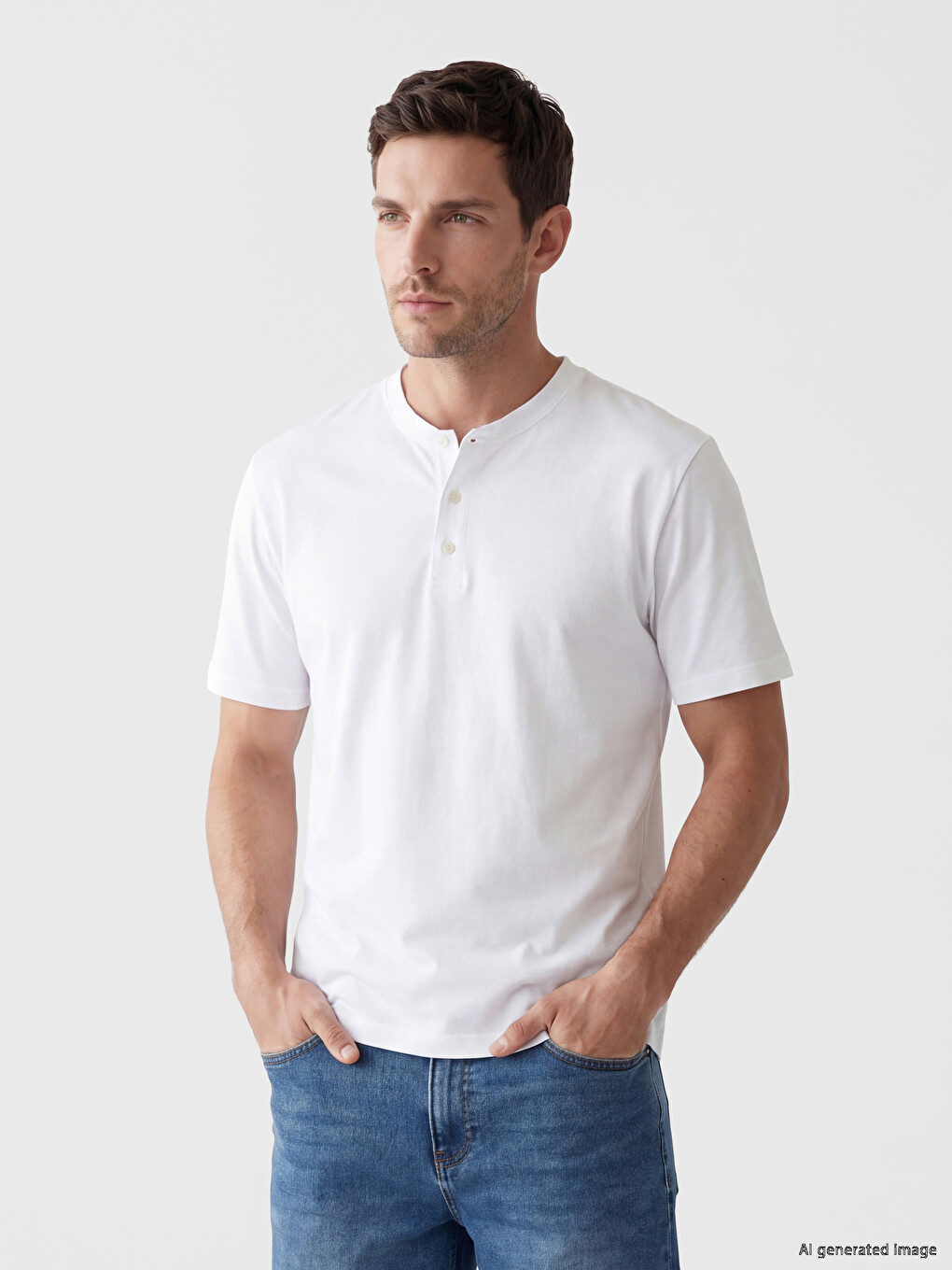 Grandad Collar Men's T-Shirt