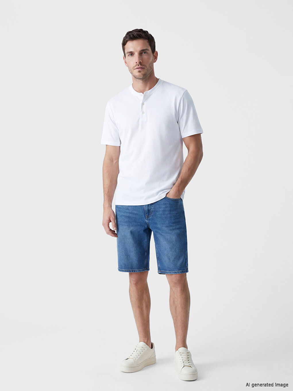 Grandad Collar Men's T-Shirt-1