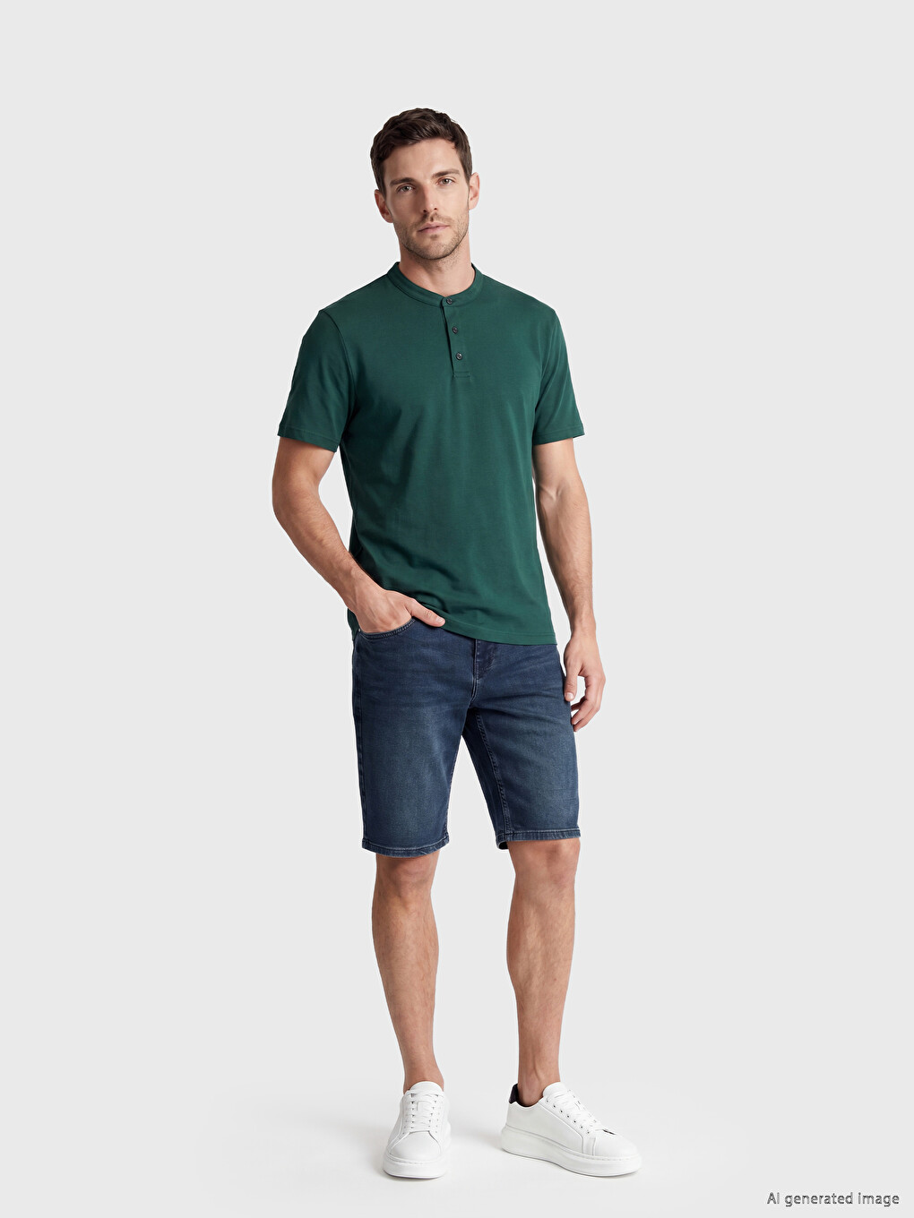 T-shirt Homme À Col Officier-1