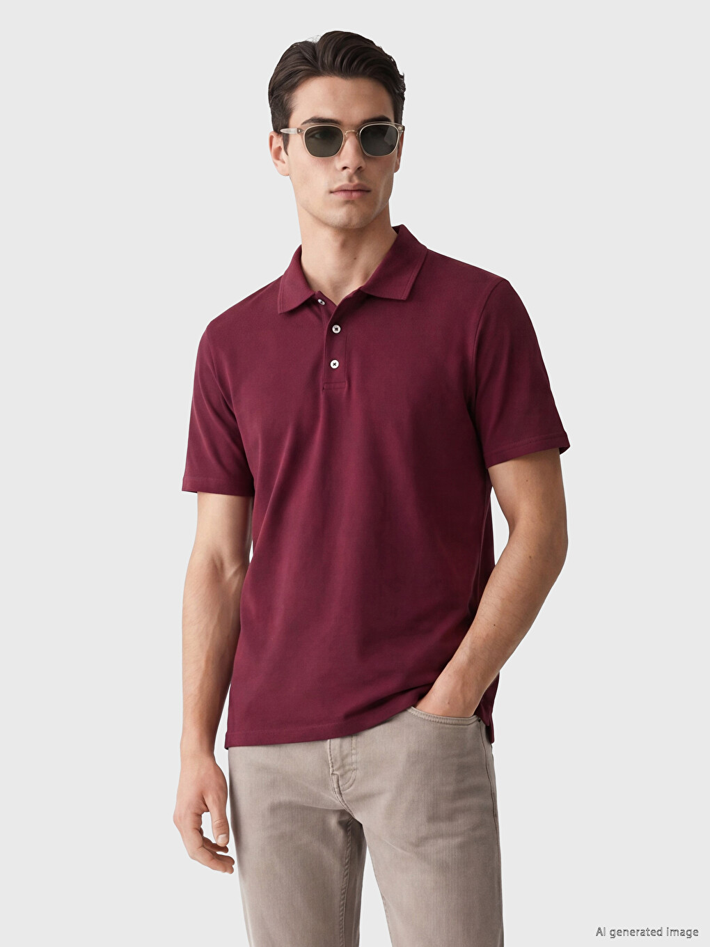 Polo Collar Pique Men's T-shirt