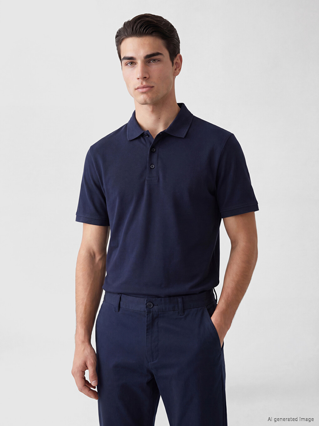 T-shirt Homme Col Polo Piqué