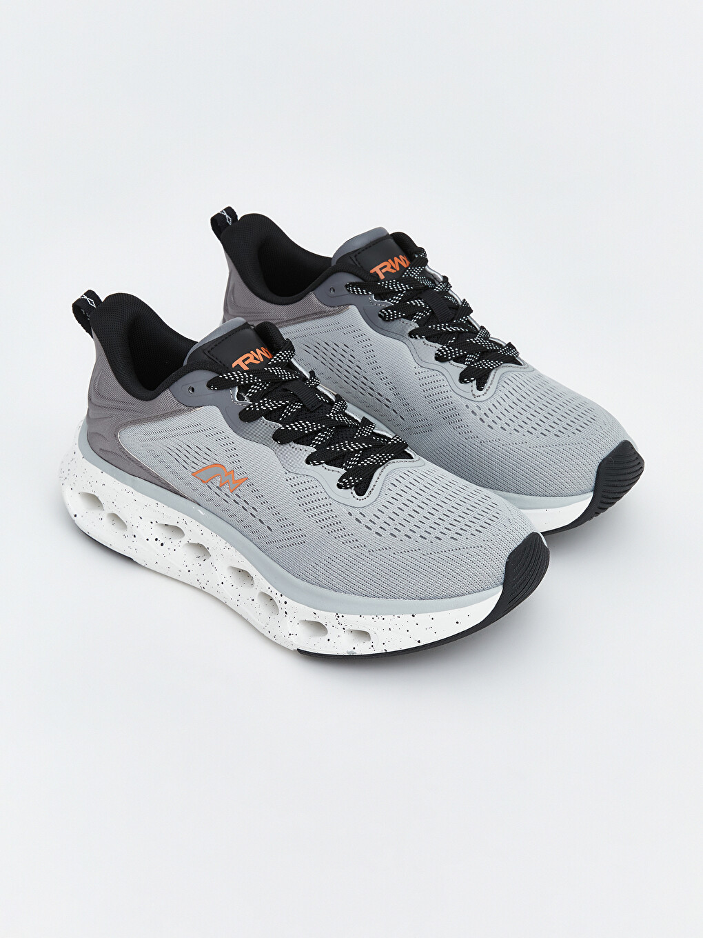 Gri Bağcıklı Fileli Erkek Sneaker