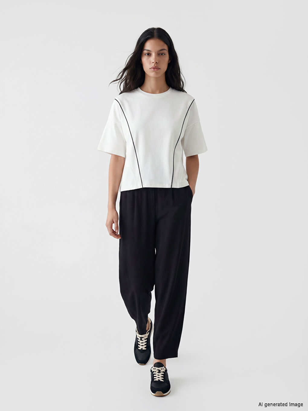 Crew Neck Women's T-Shirt-1