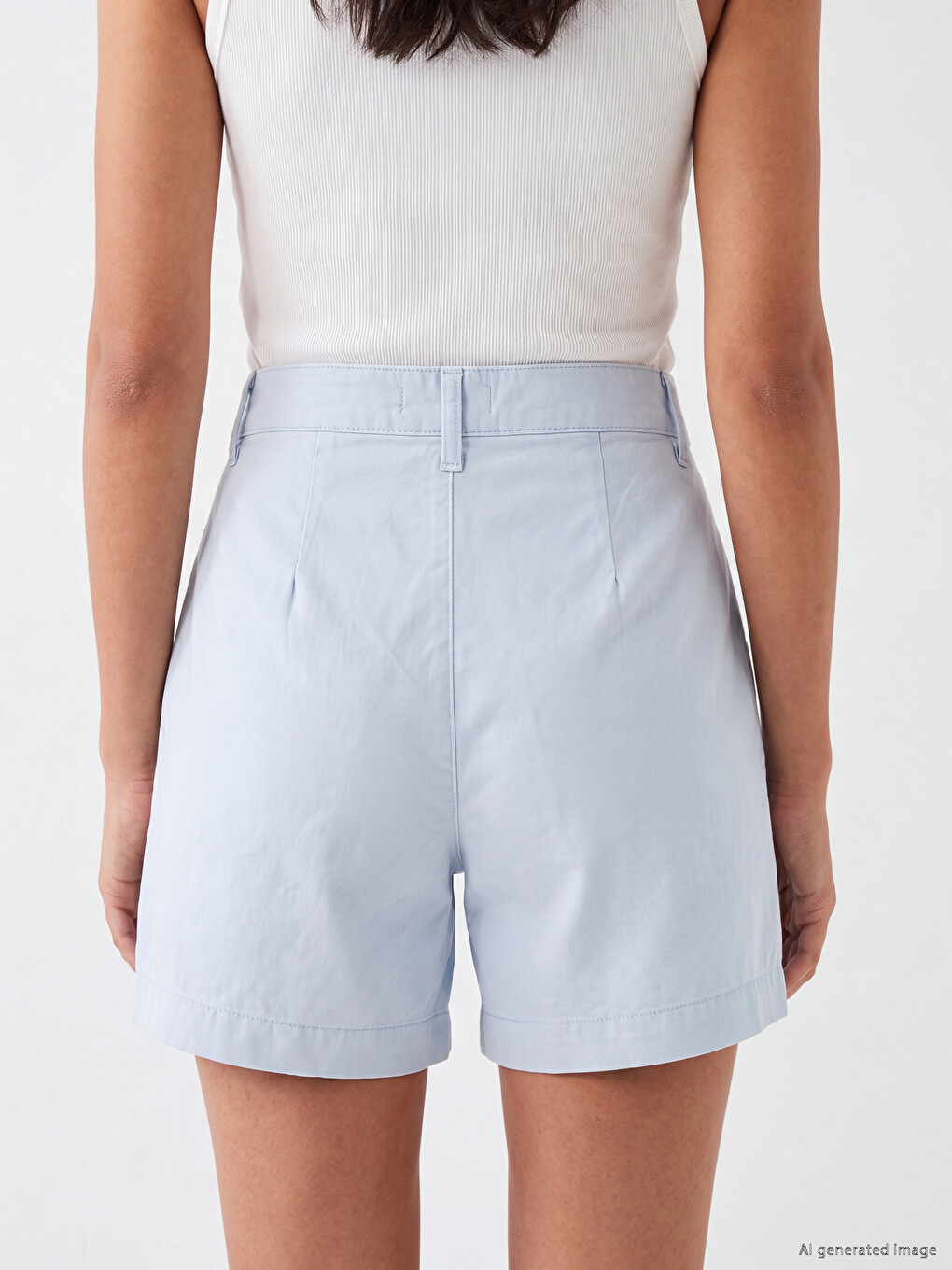 Regular Fit Women's Denim Shorts-2