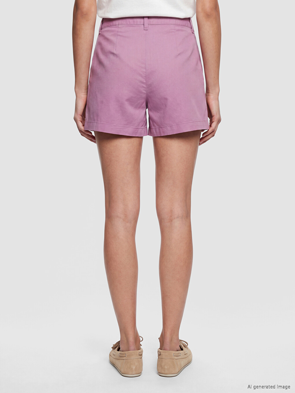 Regular Fit Women's Denim Shorts-3
