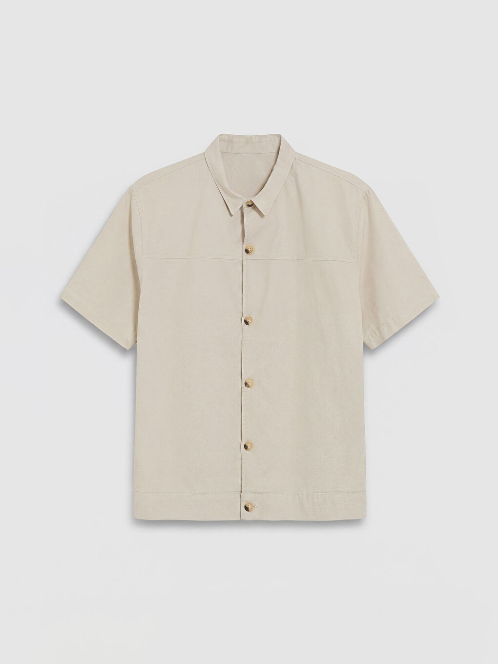 Bej Regular Fit Erkek Gömlek-2