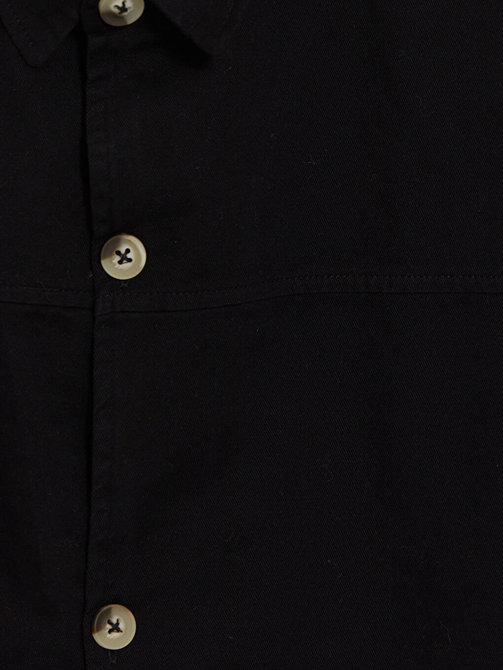 Siyah Regular Fit Erkek Gömlek-2