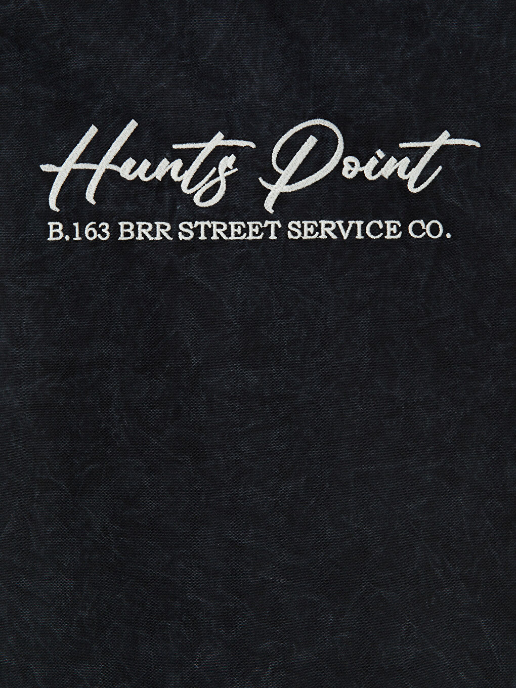 Siyah Loose Fit Nakışlı Erkek Gömlek-6