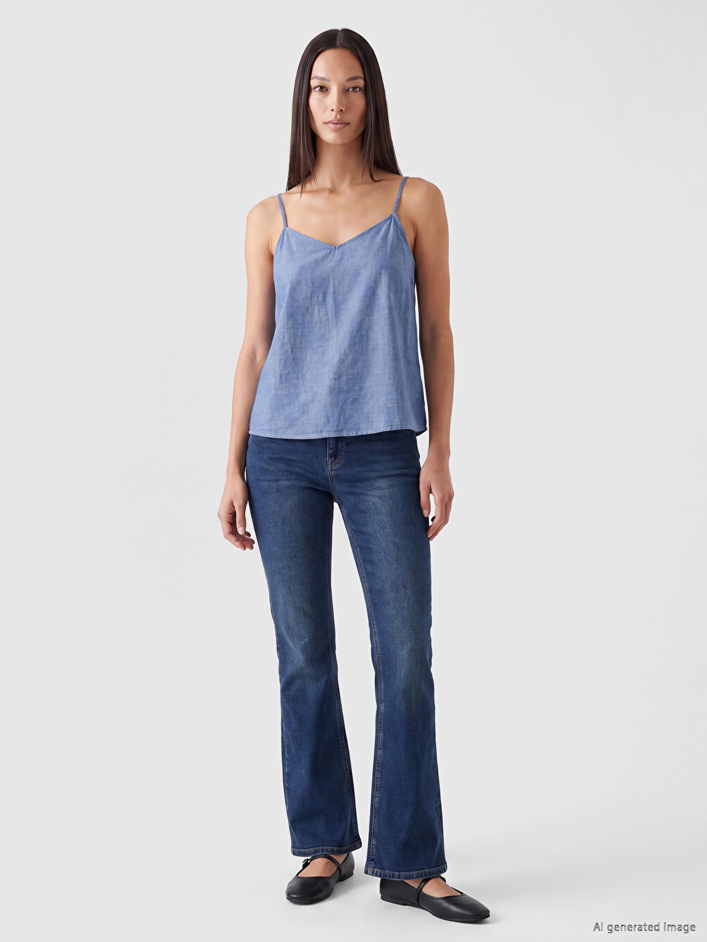 V Neck Strappy Blouse-1