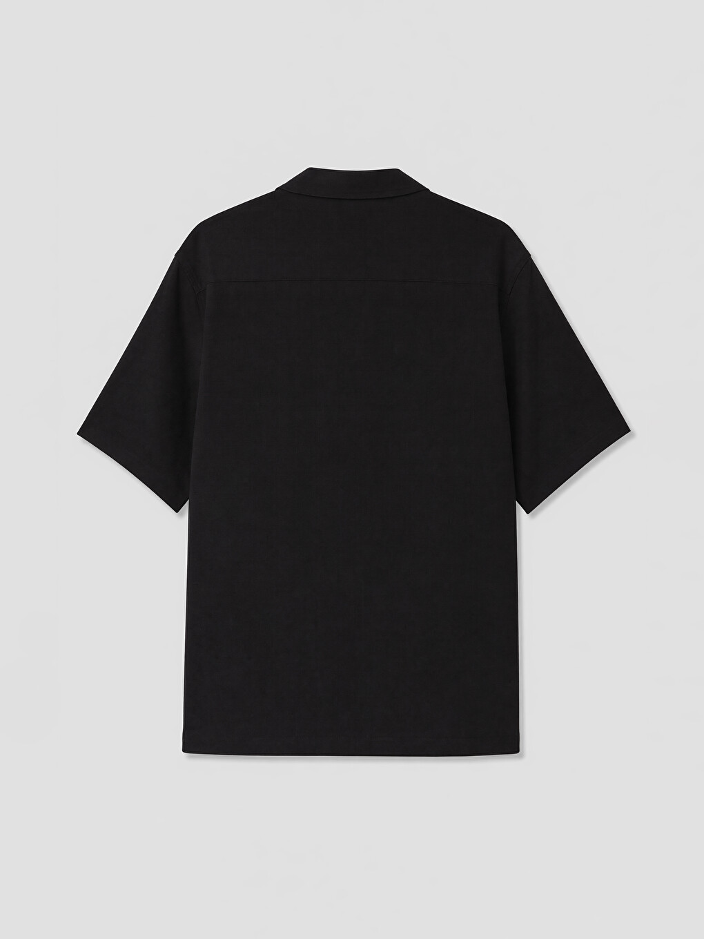 Siyah Regular Fit Erkek Dokulu Gömlek-1