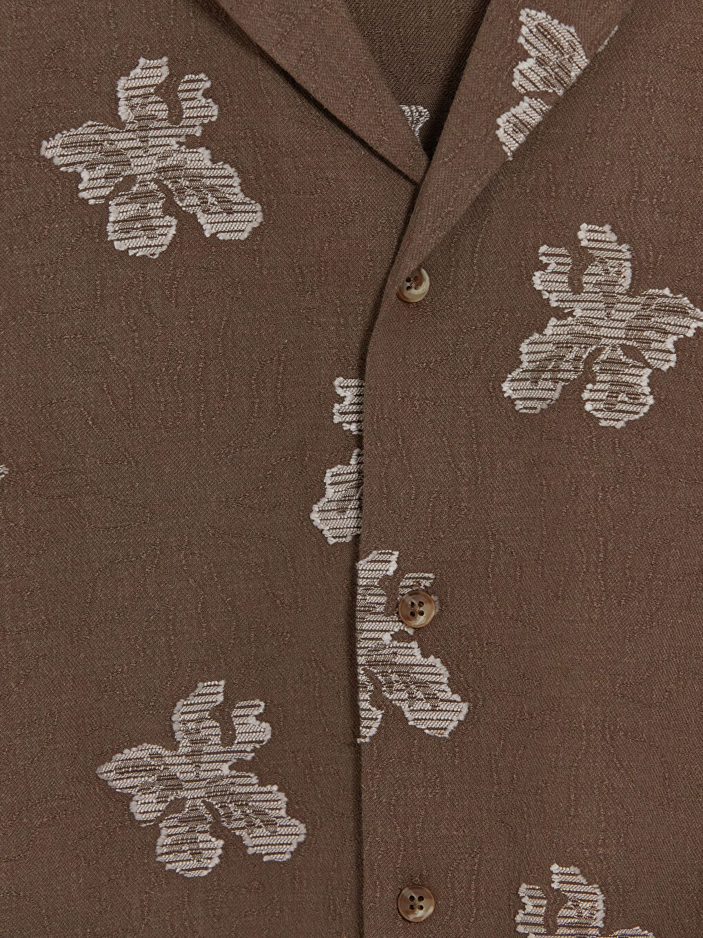 Kahverengi Regular Fit Desenli Erkek Gömlek-2