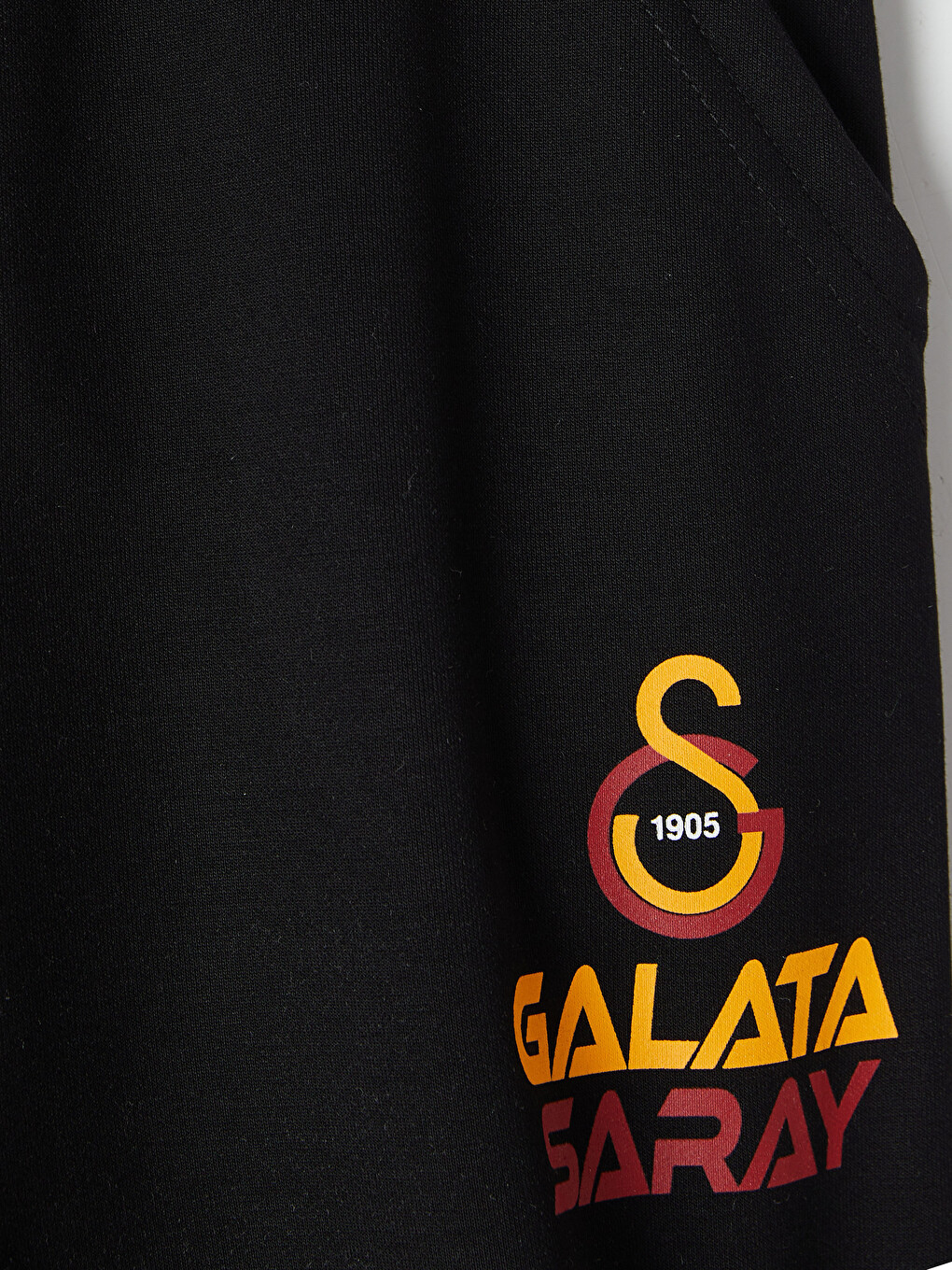 Siyah Galatasaray Baskılı Erkek Çocuk Şort-1
