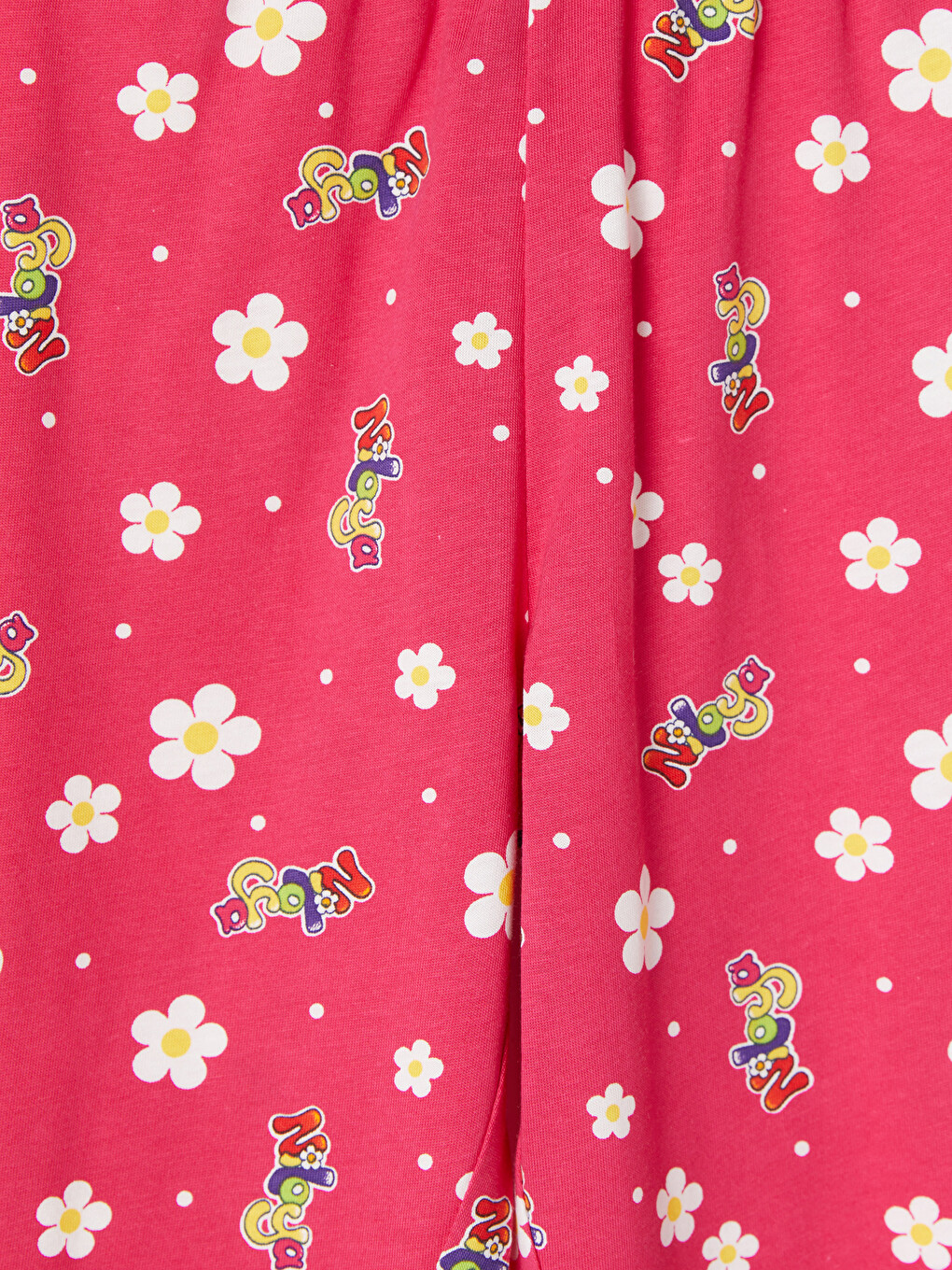 Ekru Niloya Baskılı Kız Çocuk Şortlu Pijama Takımı-5