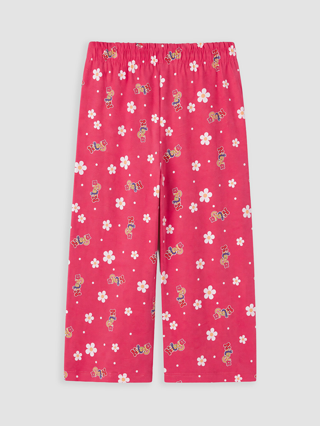 Ekru Niloya Baskılı Kız Çocuk Şortlu Pijama Takımı-6