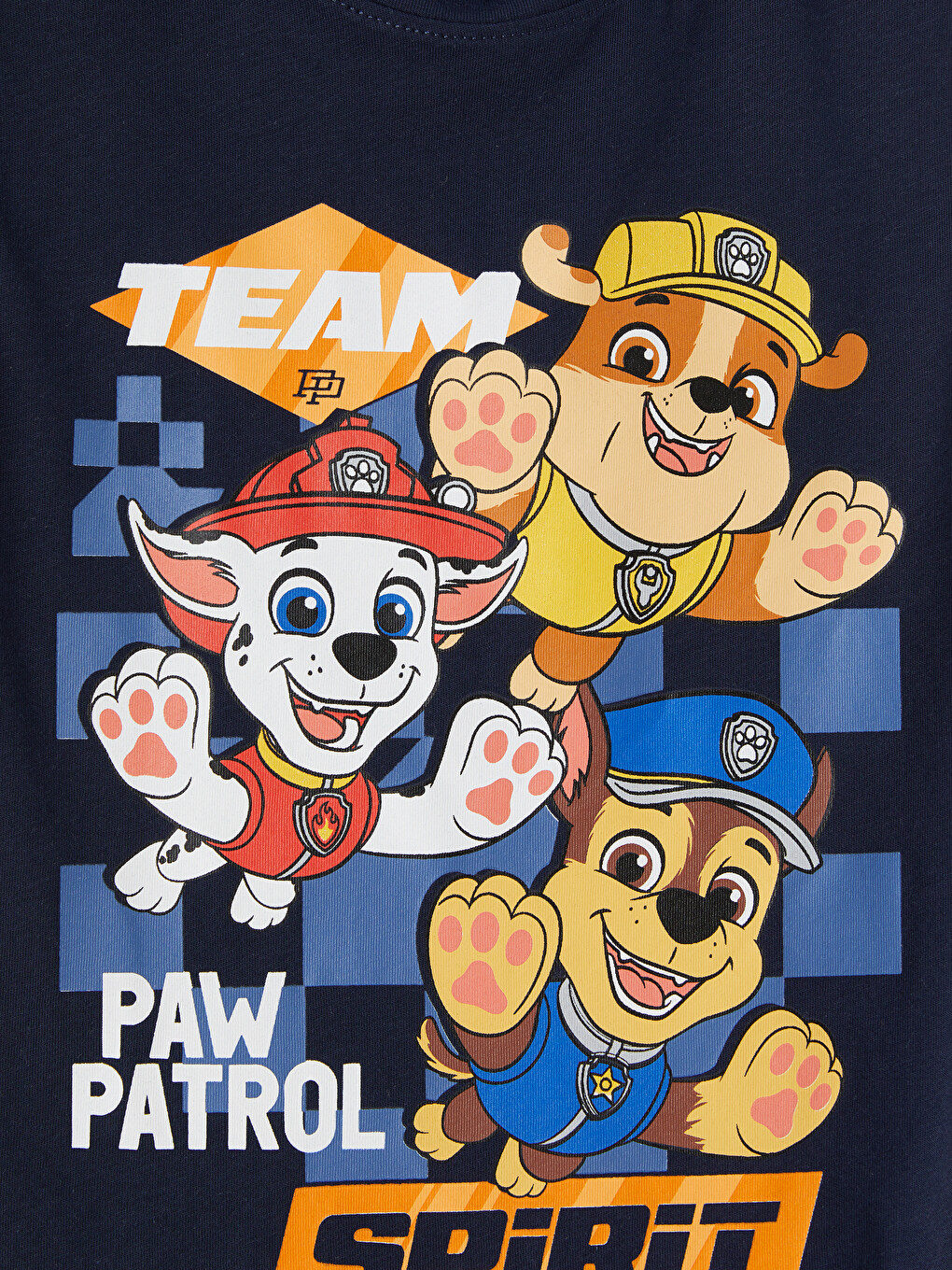Lacivert Bisiklet Yaka Paw Patrol Baskılı Erkek Çocuk Atlet-1