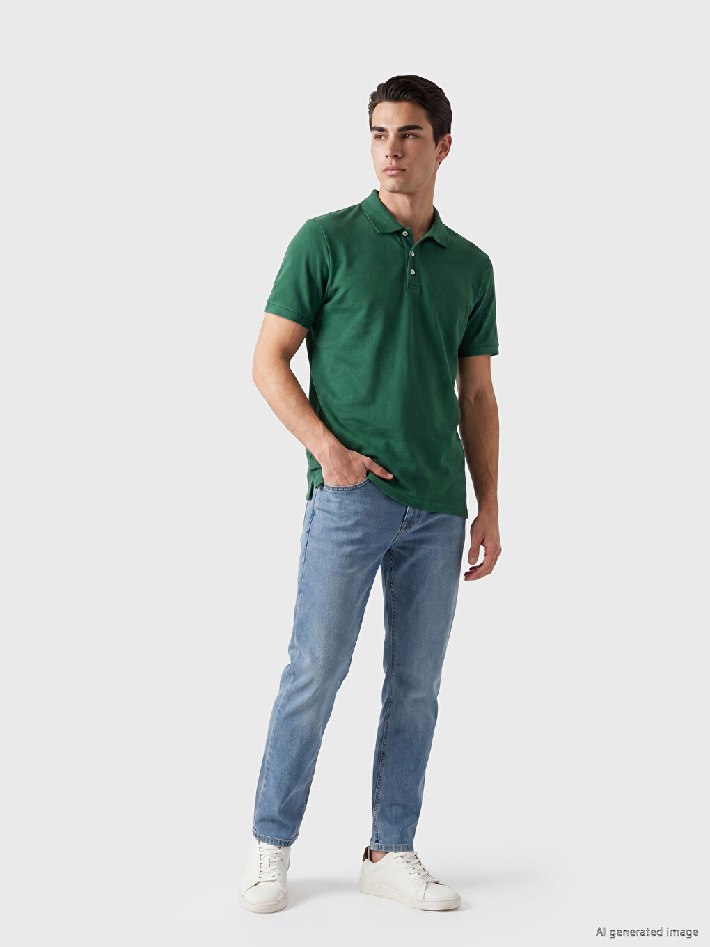 Polo Collar Standard Fit Men's T-shirt-1