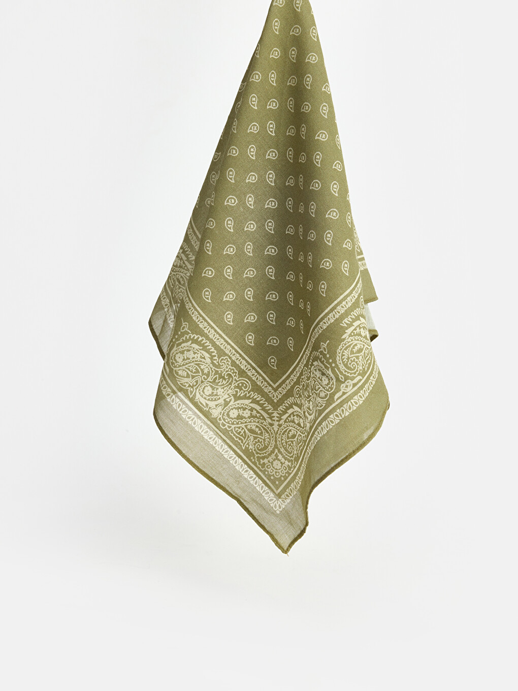 Yeşil Desenli Erkek Bandana-1