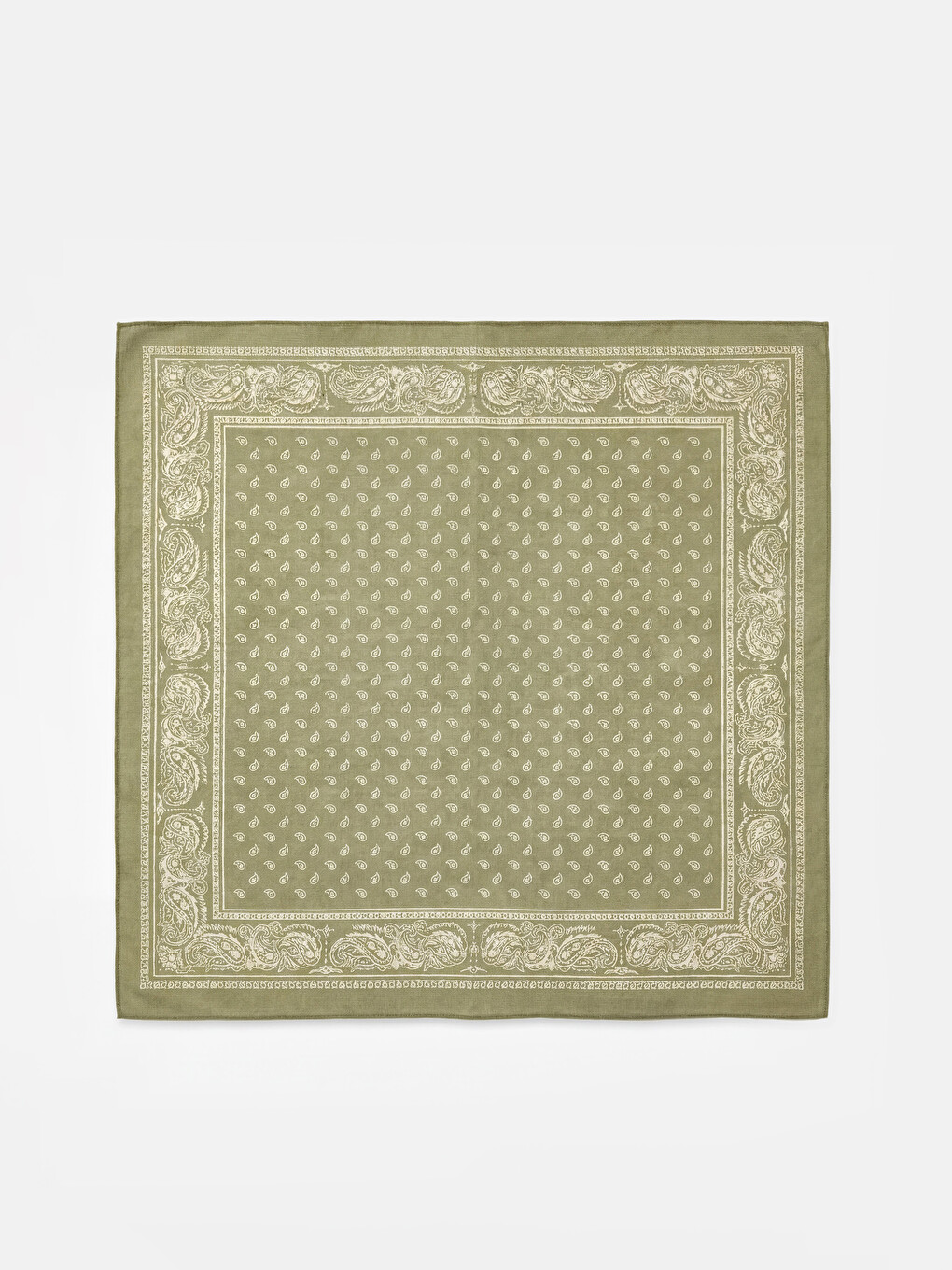 Yeşil Desenli Erkek Bandana-2