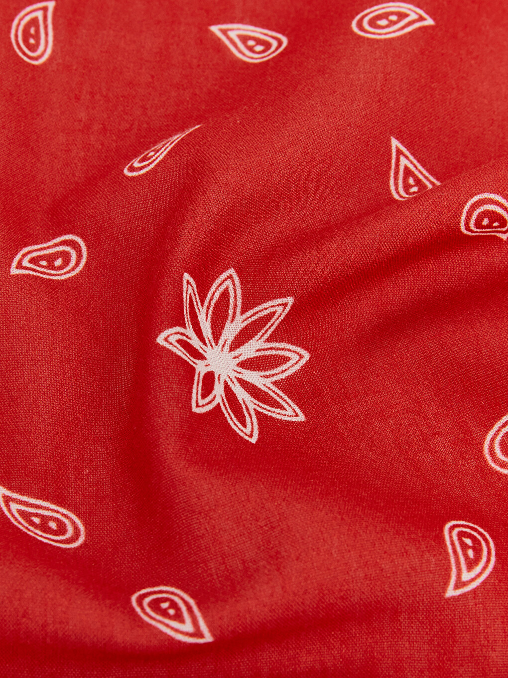 Kırmızı Desenli Erkek Bandana-2