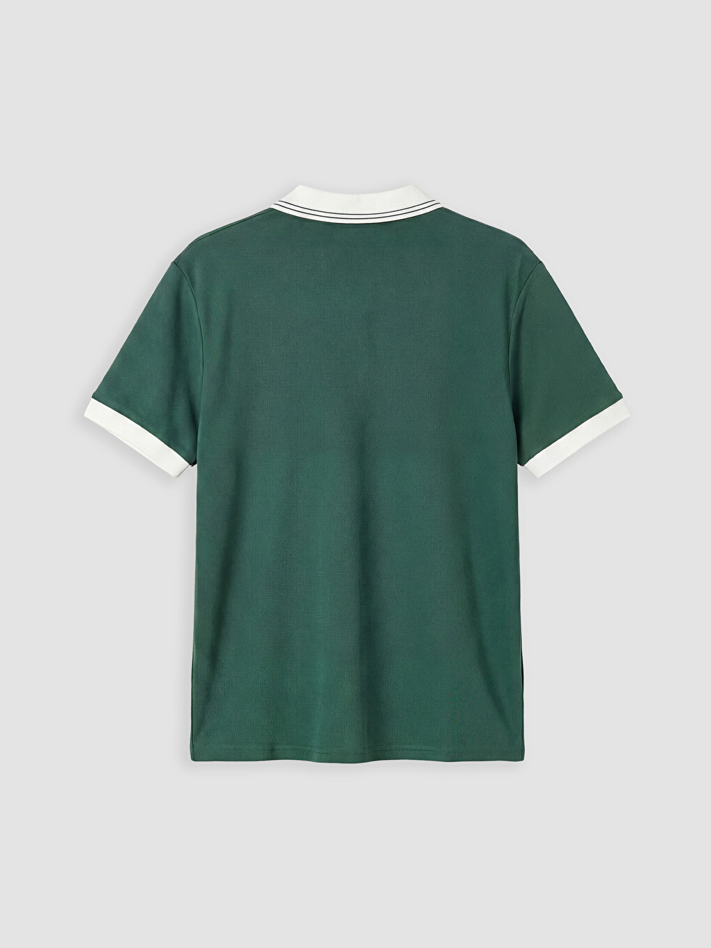 Yeşil Polo Yaka Nakışlı Erkek Tişört-2