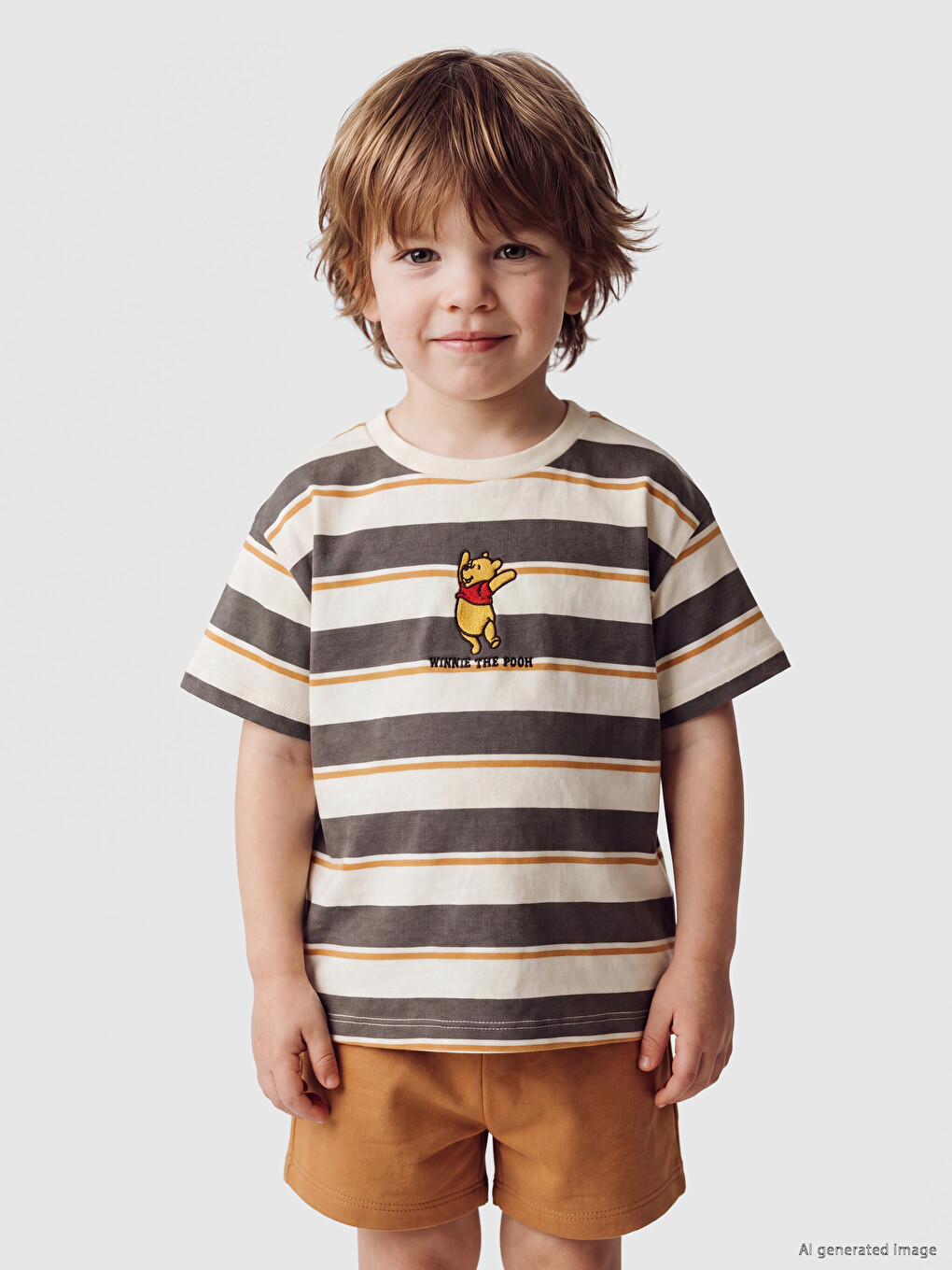 Winnie The Pooh Nakışlı Erkek Bebek Takım