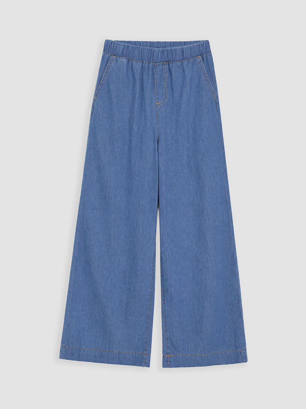 İndigo Wideleg Kız Çocuk Jean Pantolon