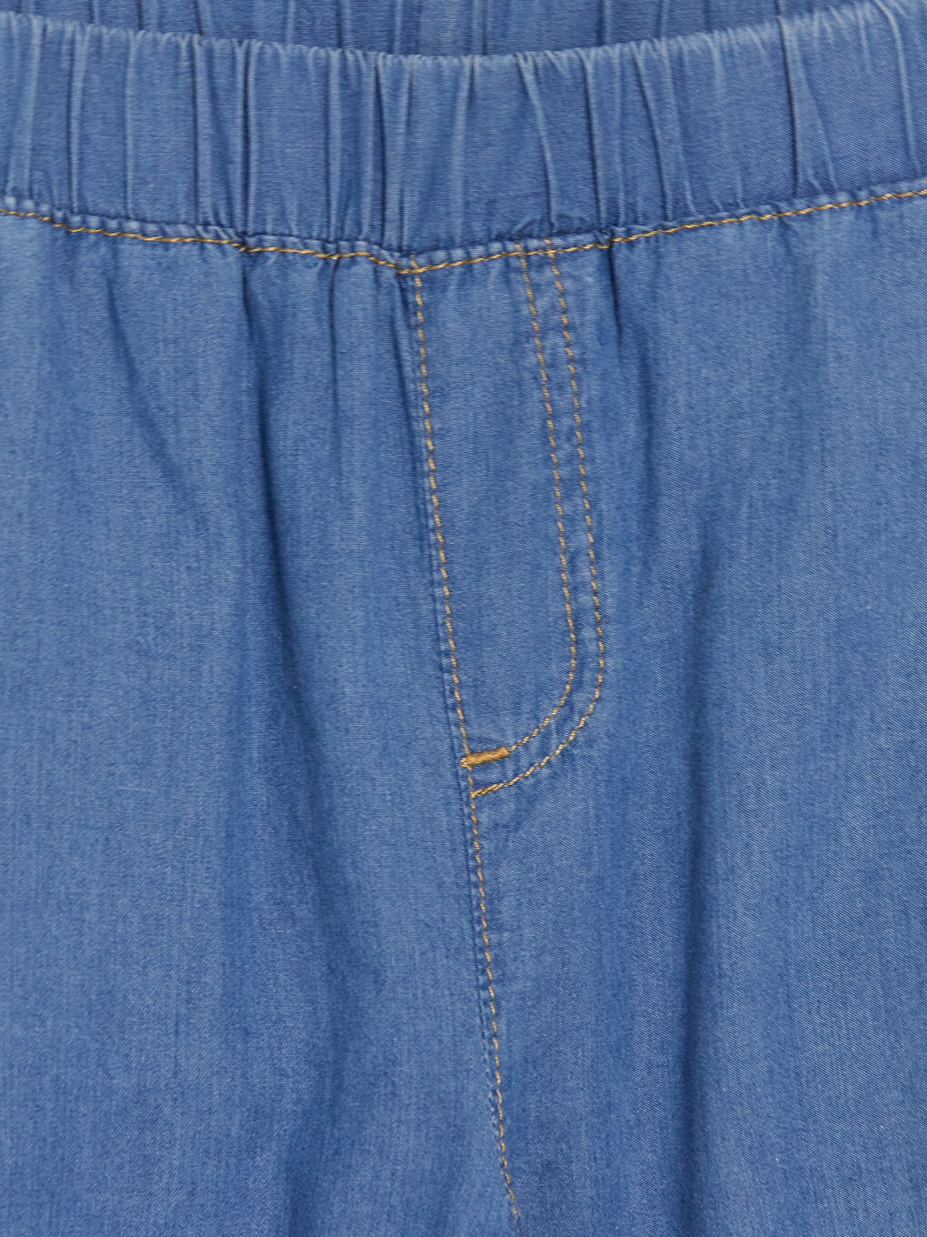 İndigo Wideleg Kız Çocuk Jean Pantolon-2