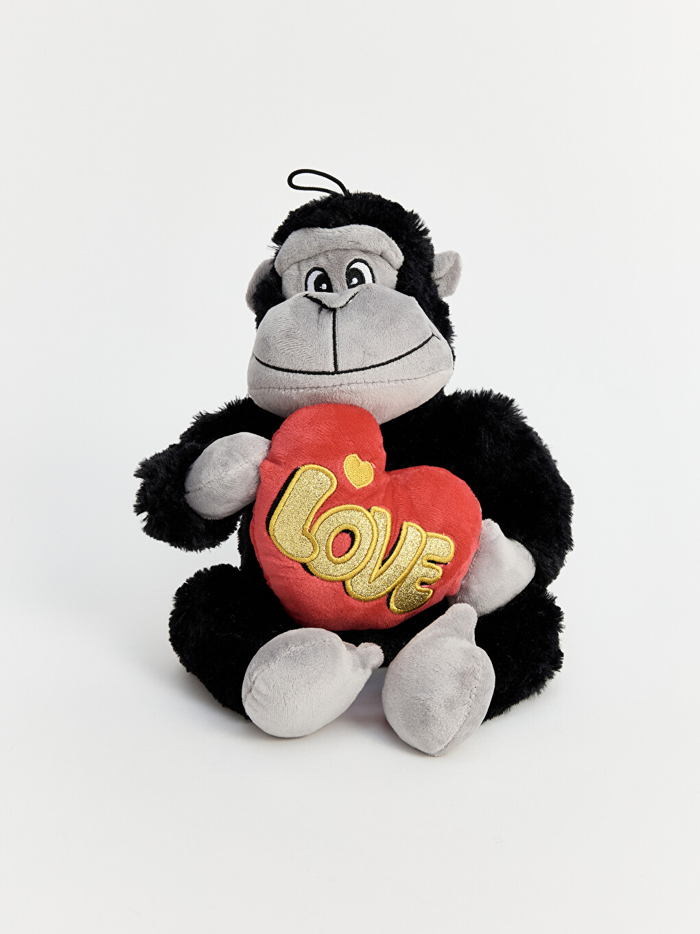 Heart Detailed Gorilla Figure Plush Toy