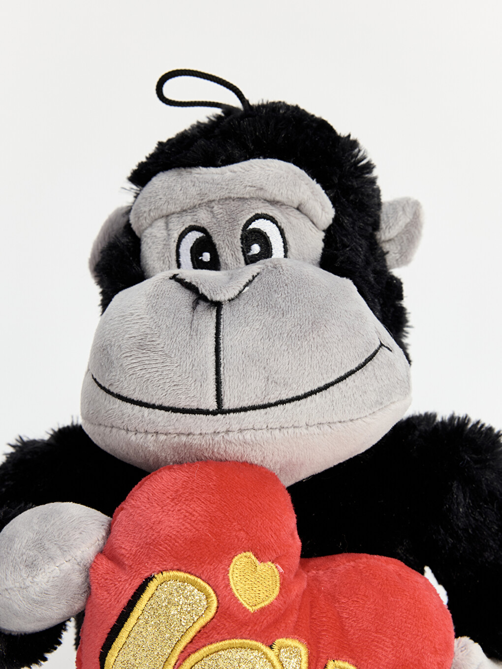 Heart Detailed Gorilla Figure Plush Toy-1