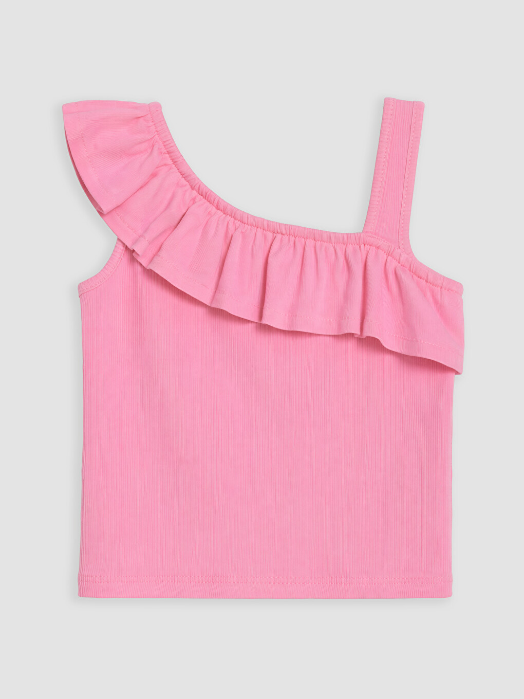 Pembe Tek Omuz Volanlı Kız Çocuk Atlet-2