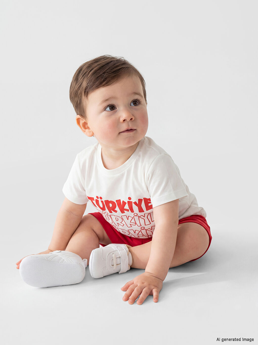 Turski štampani komplet šortseva za bebe dečake-1