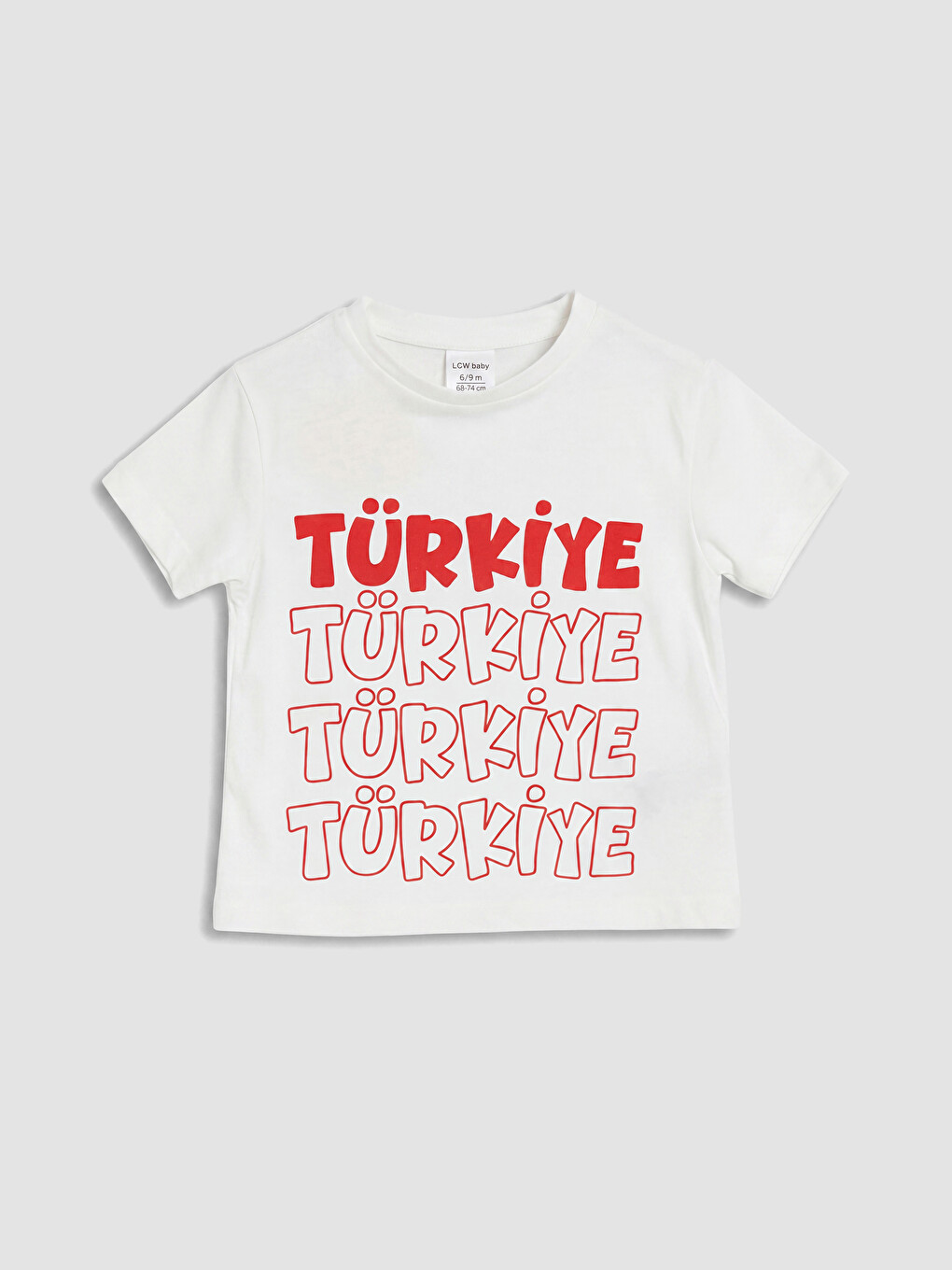 Ekru Türkiye Baskılı Erkek Bebek Şortlu Takım-3