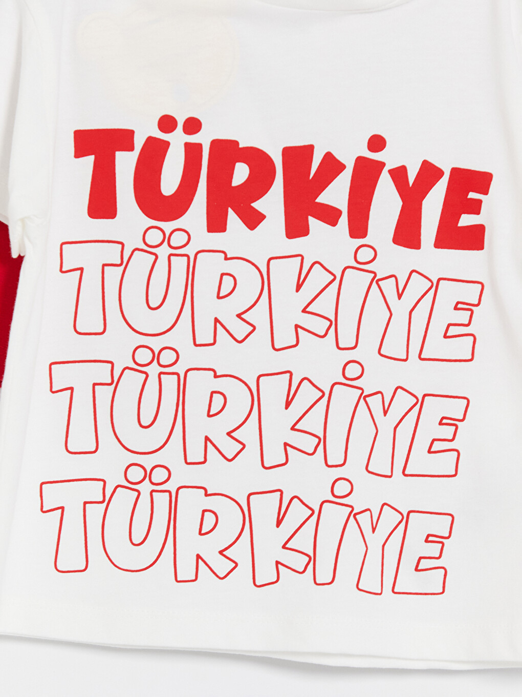 Ekru Türkiye Baskılı Erkek Bebek Şortlu Takım-4