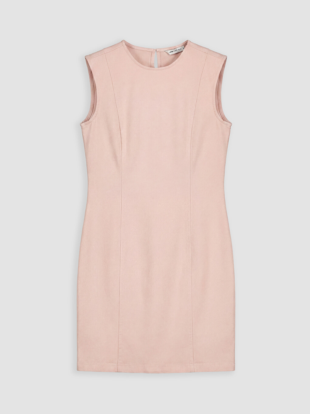 Pembe Bisiklet Yaka Jean Elbise