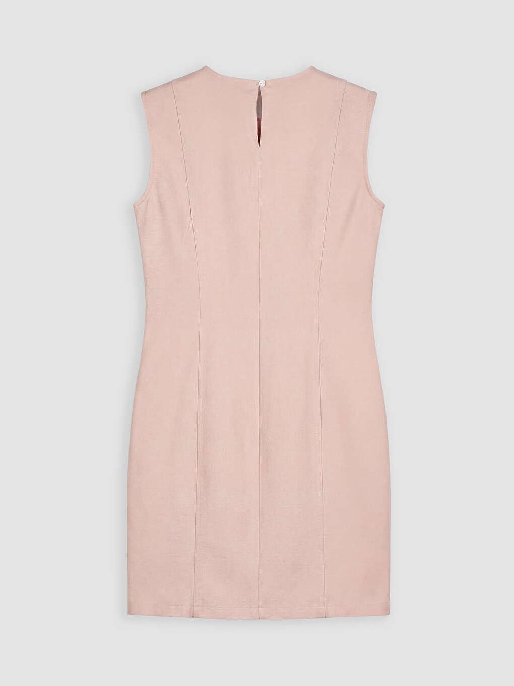 Pembe Bisiklet Yaka Jean Elbise-1