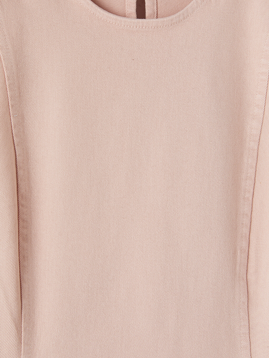 Pembe Bisiklet Yaka Jean Elbise-2