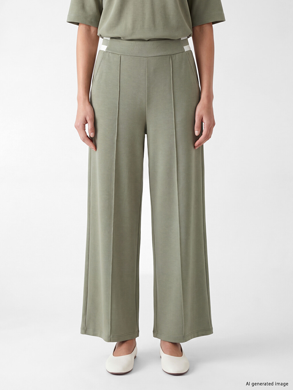 Elastic Waist Soft Touch Women's Sweatpants-1