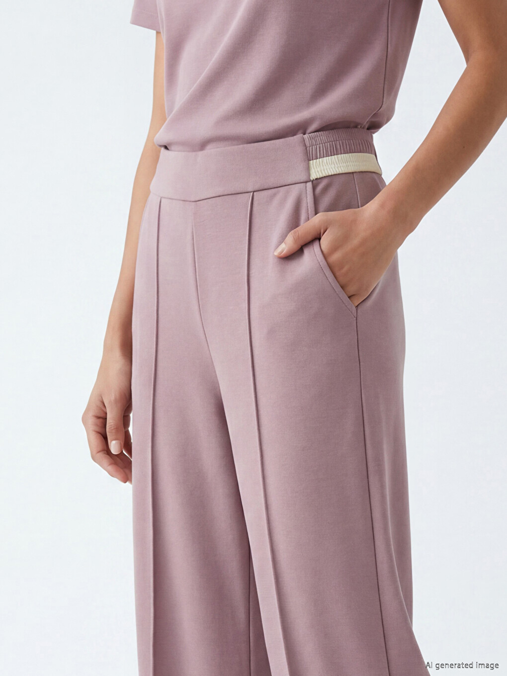 Elastic Waist Soft Touch Women's Sweatpants-2