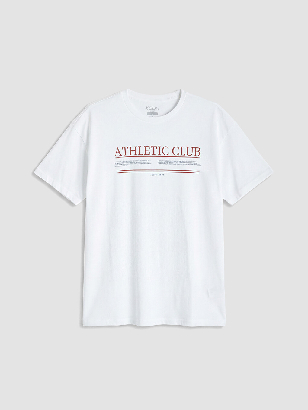 Beyaz Baskılı Oversize Kadın Spor Tişört