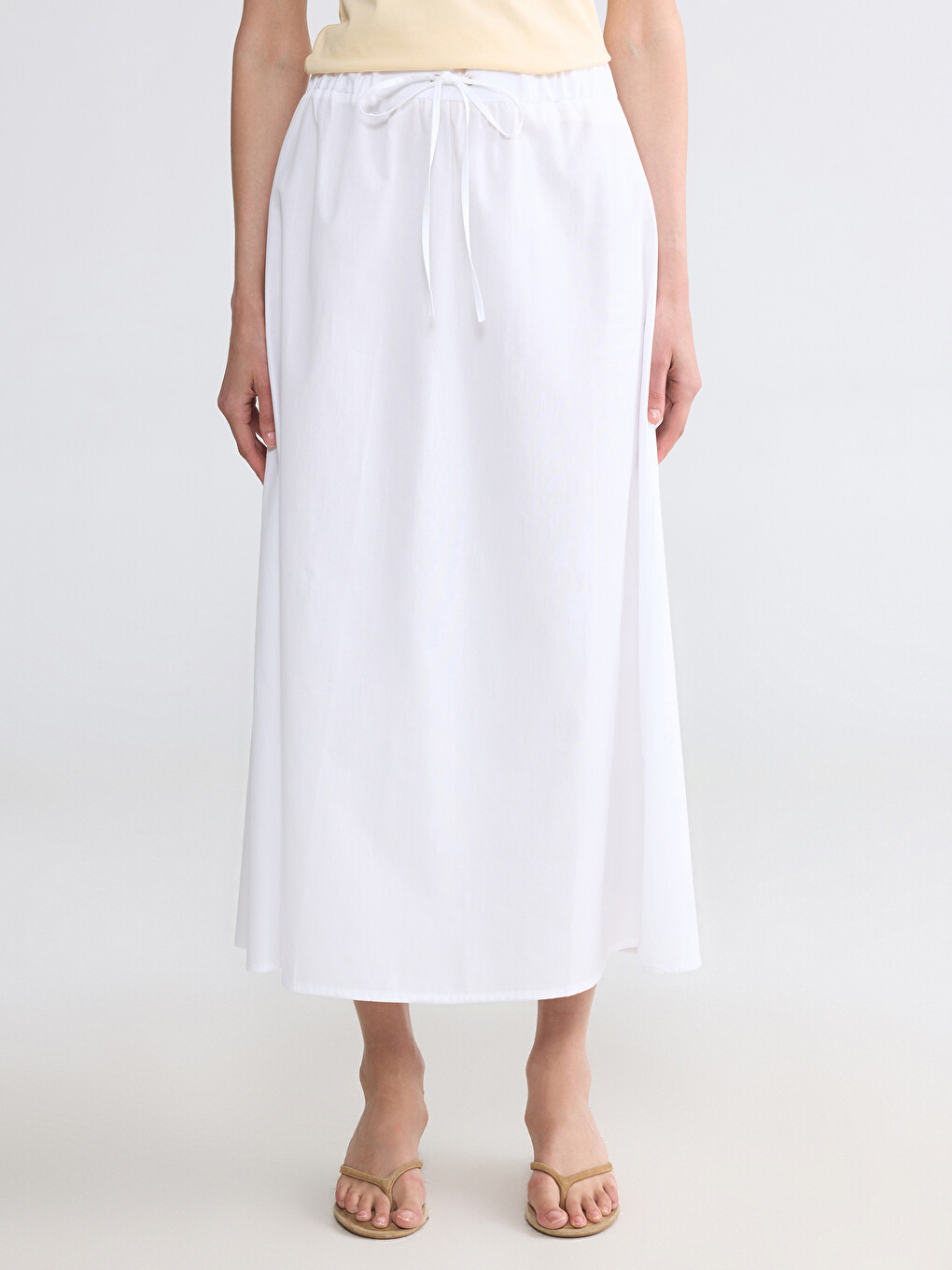 Elastic Waist A-Line Skirt-2
