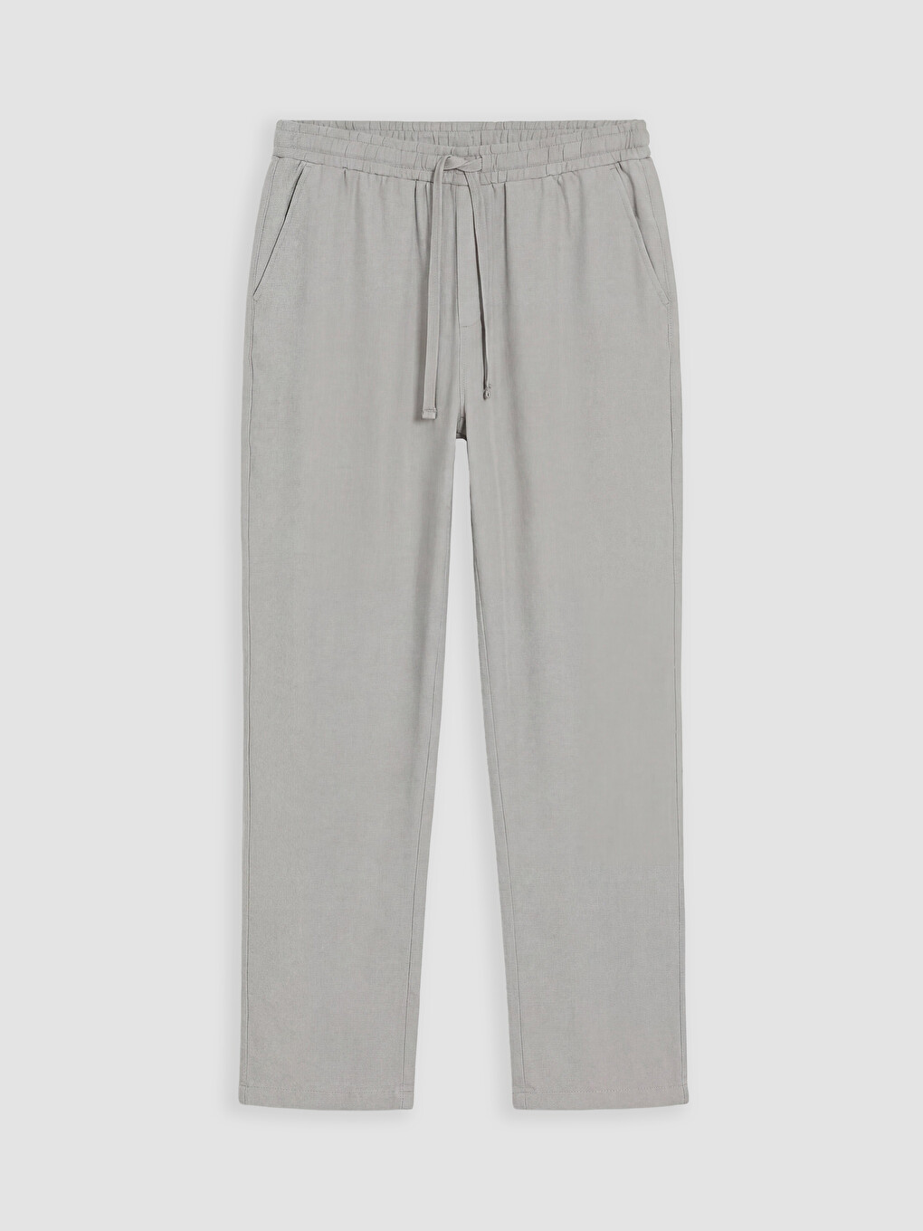 Relaxed Fit Linen-look Men's Trousers-4