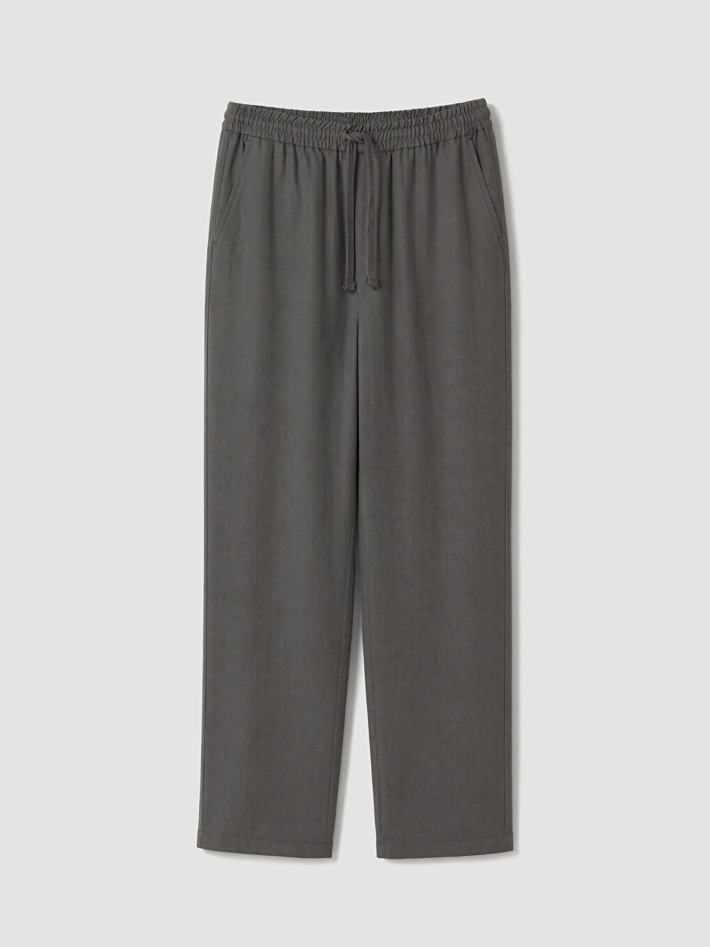 Relaxed Fit Linen-look Men's Trousers-4