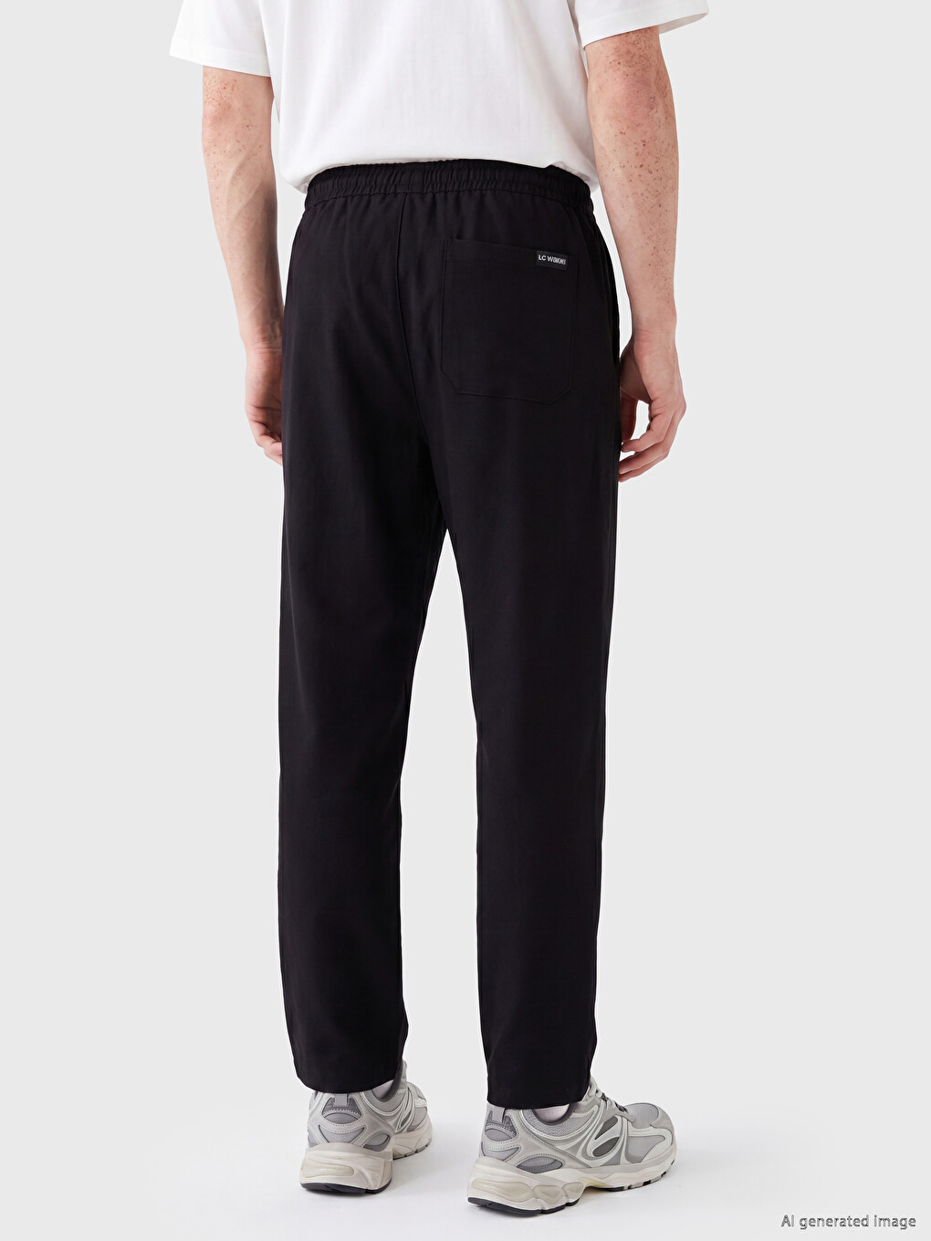Relaxed Fit Linen-look Men's Trousers-3