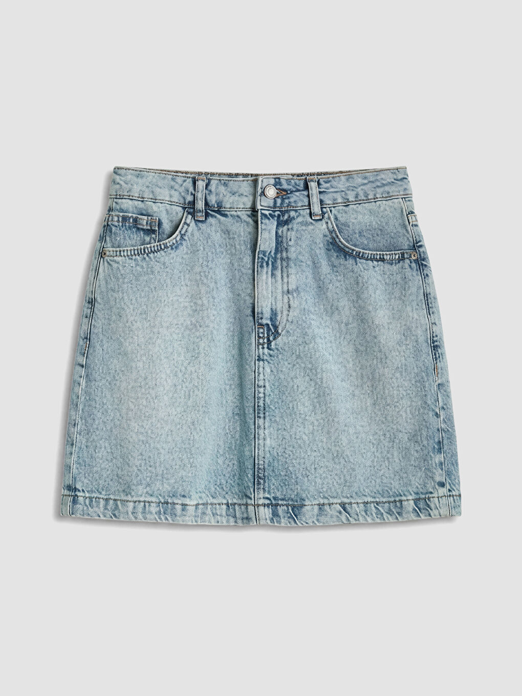 İndigo Regular Fit Mini Jean Etek