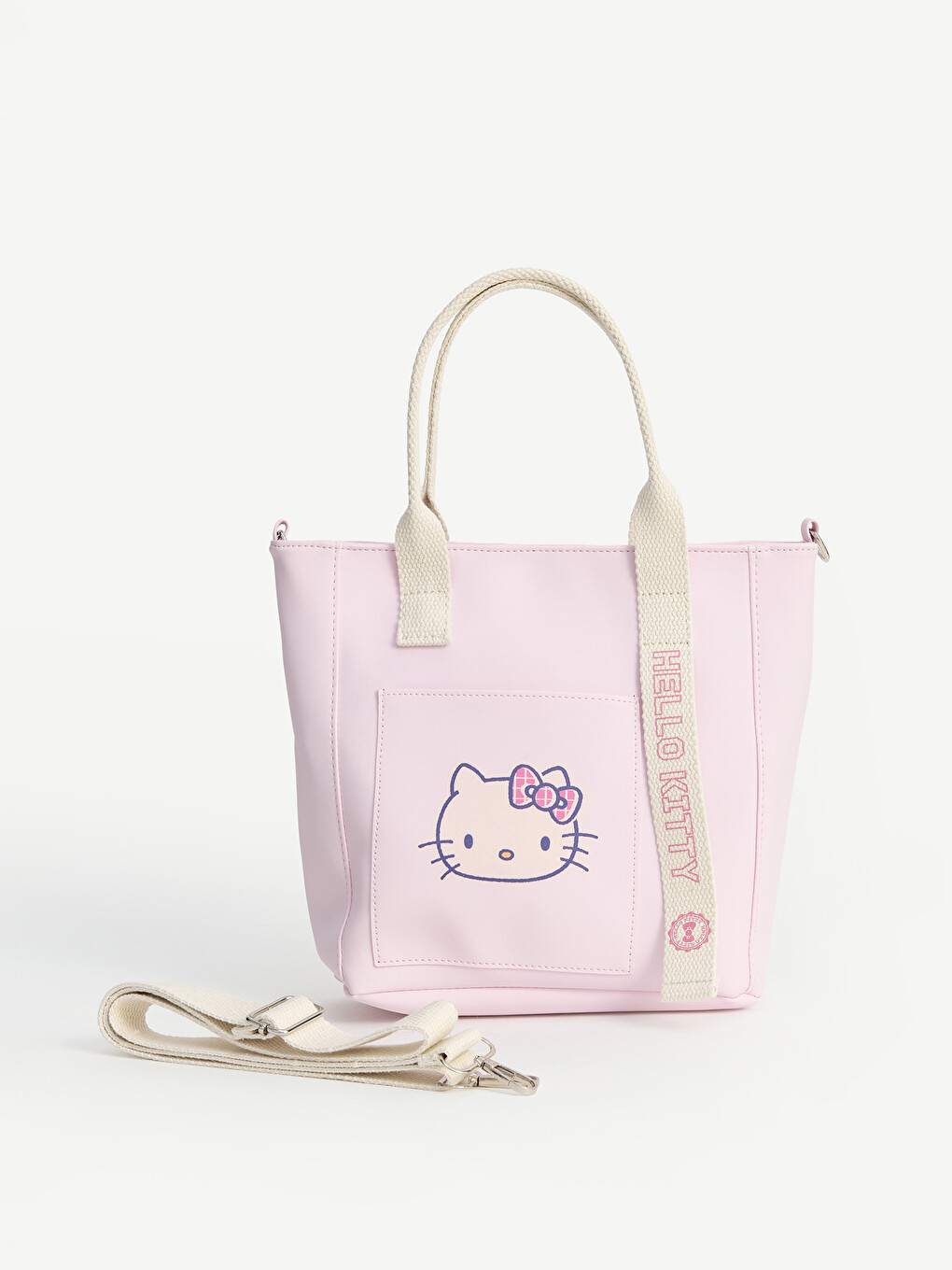 Pembe Hello Kitty Baskılı Kız Çocuk Omuz Çantası