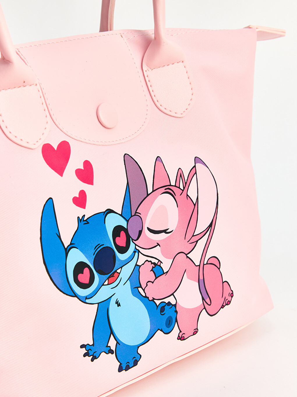 Pembe Lilo & Stitch Baskılı Kız Çocuk Omuz Çantası-2