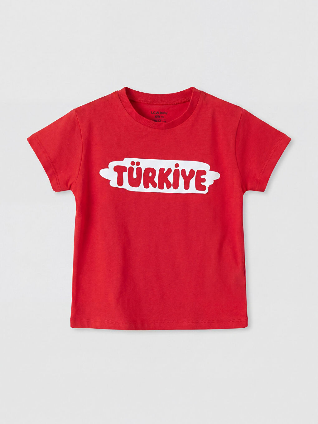 Kırmızı Türkiye Baskılı Erkek Bebek Şortlu Takım-1